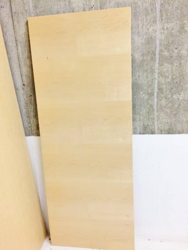 lot 31 image: 2 Herman Miller oak Wood Grain Office Desk Table Tops - 6x 29 & 69x27