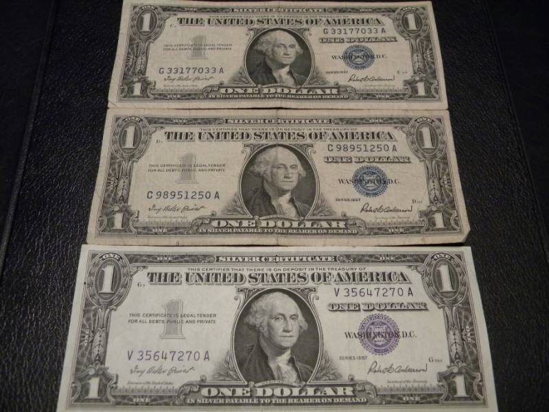 3 - $1.00 Silver Certificates