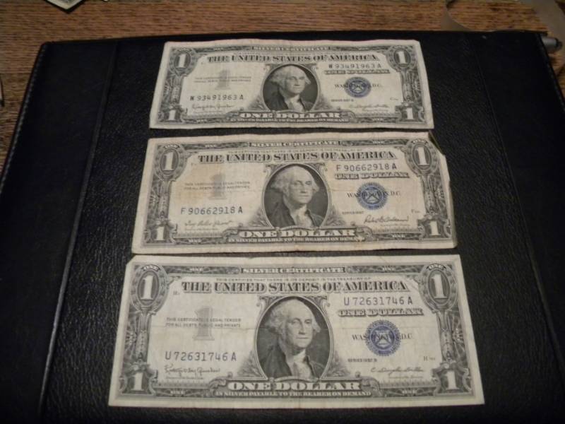 3 - $1.00 Silver Certificates