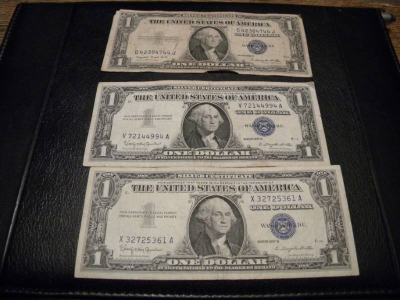 3 - $1.00 Silver Certificates
