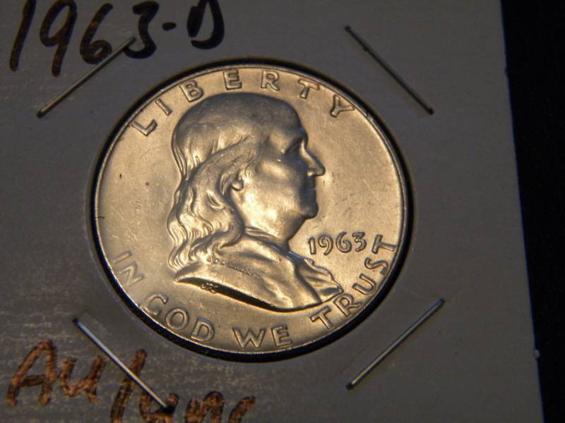 1963 D Franklin Silver Half Dollar