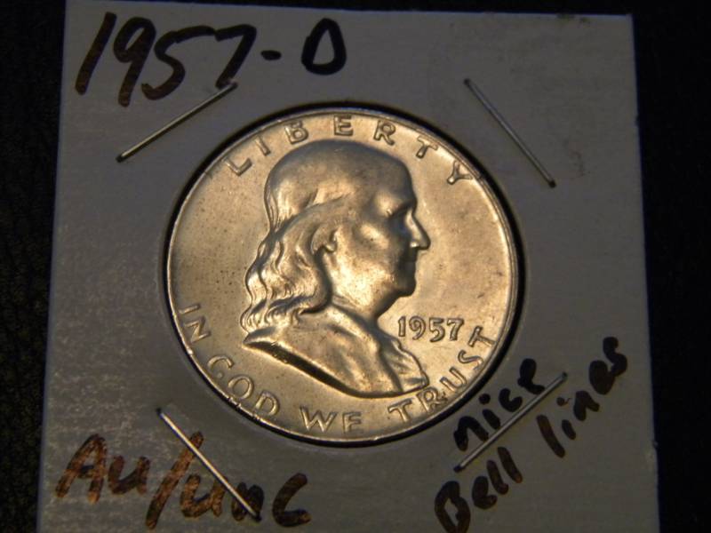 1957 D Franklin Silver Half Dollar
