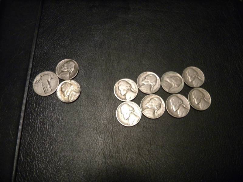 Standing Liberty Silver Quarter, 2 35% Silver Nickels & 8 Older Jefferson Nickels
