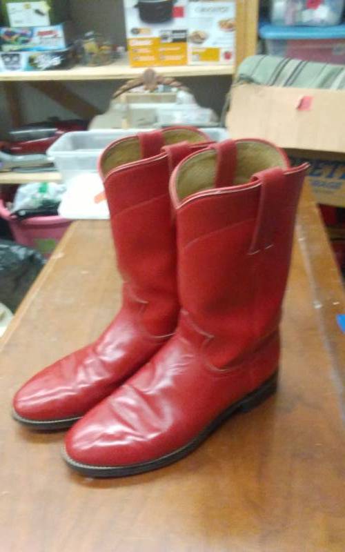 Justin Red Ropers Cowgirl Boots Size 6 12