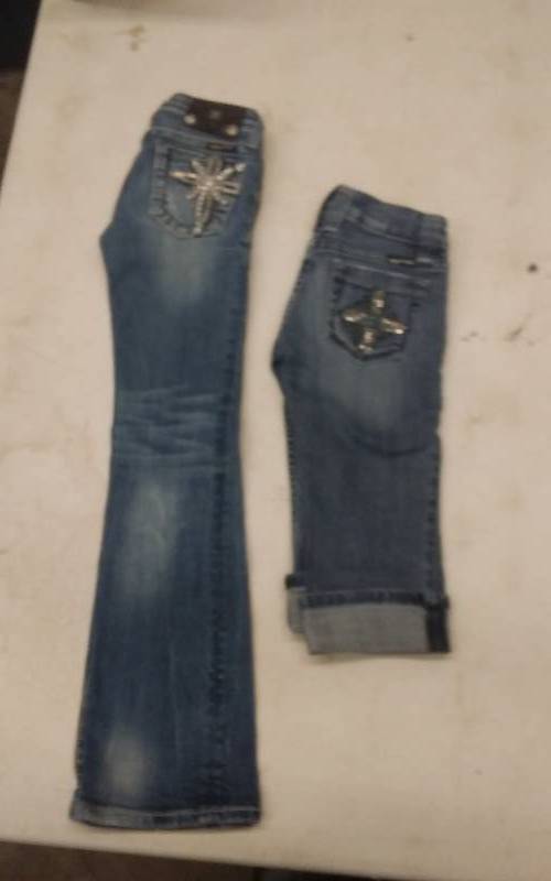 Pair Miss Me Girls Jeans Size 8, Pair Miss Me Capris Size 8, North Face Girls Jacket Size Small