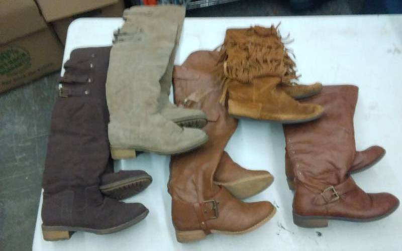 5 Pair Riding Boots Size 6