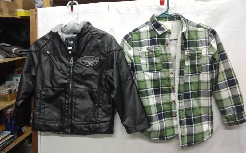 Boys Sherpa Lined Flannel 78, Hawke Jacket Size 7