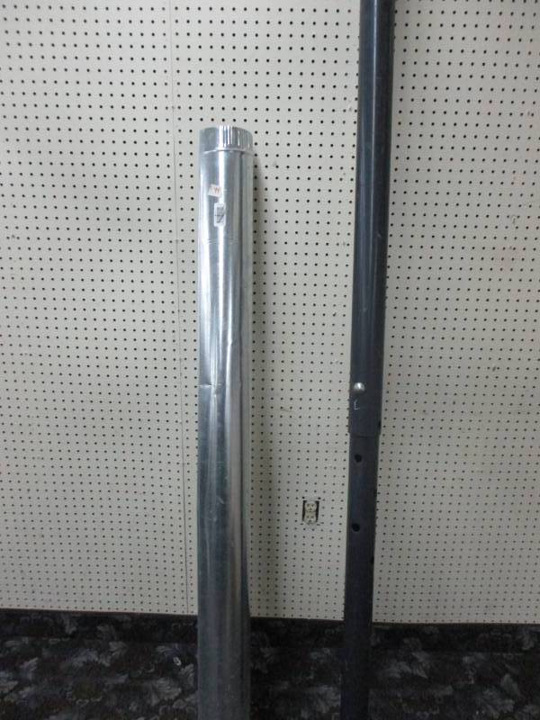 lot 27 image: House Jack support brace and stove pipes