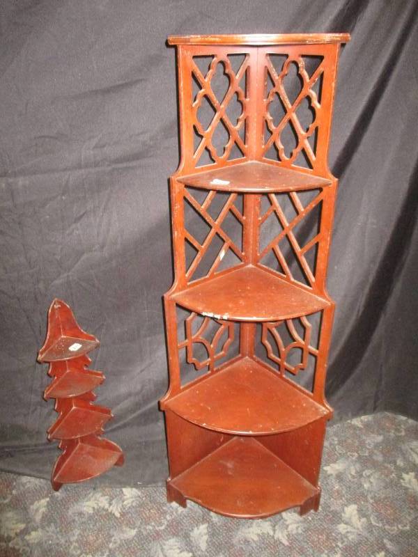 lot 92 image: Two Corner Shelves