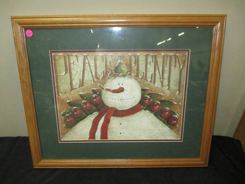 lot 163 image: Snowman picture