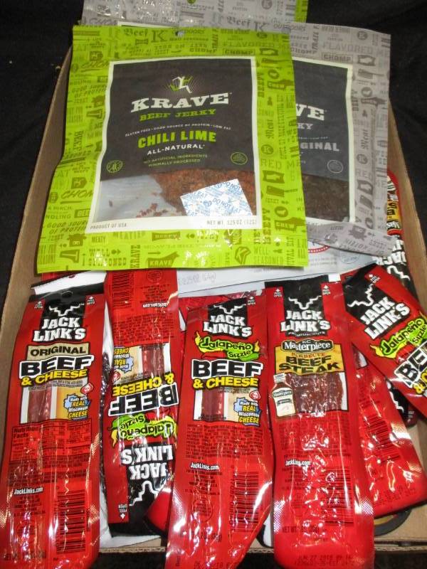 lot 240 image: 28 various beef jerky