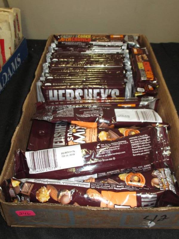 lot 246 image: 42 Various Herseys snack packs