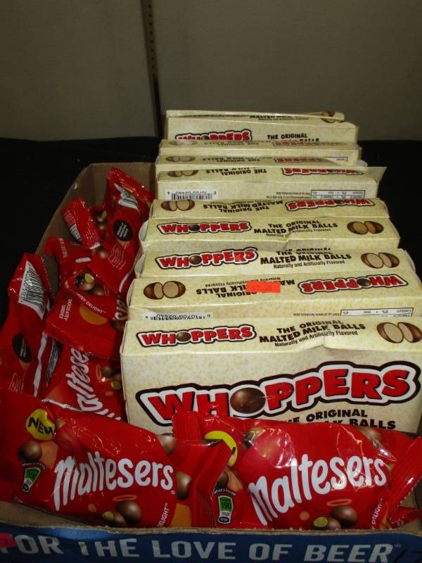 lot 247 image: 17 Whoppers and Maltys
