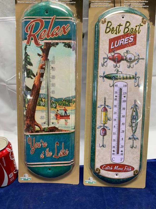 lot 12 image: Lot of 2 IndoorOutdoor Thermometers