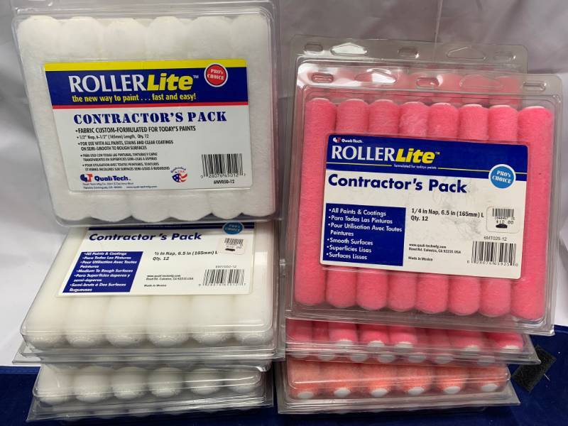 lot 18 image: Lot of 7 Contractor 12 Pack Paint Rollers ($12.00 each retail)