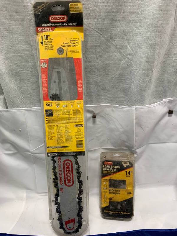 lot 20 image: Lot of 3 Chain Saw Blades