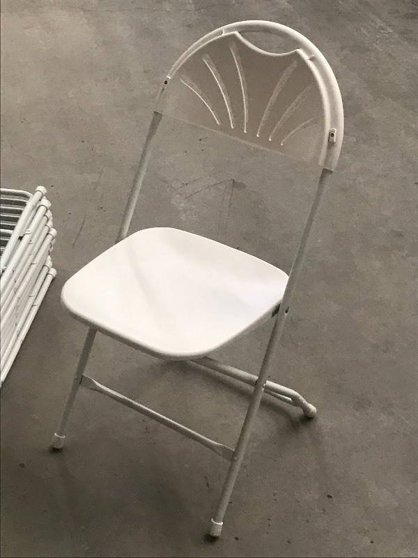 (10) Folding Fan-Back Chairs