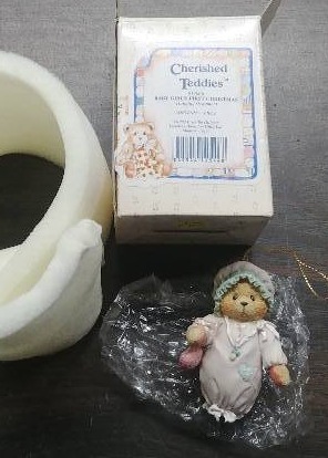 lot 12 image: Baby Girls First X-Mas Hanging Ornament