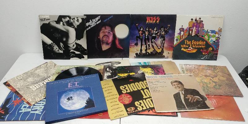 lot 79 image: Vintage & Collectible Vinyl Albums & Covers including The Beatles and more.