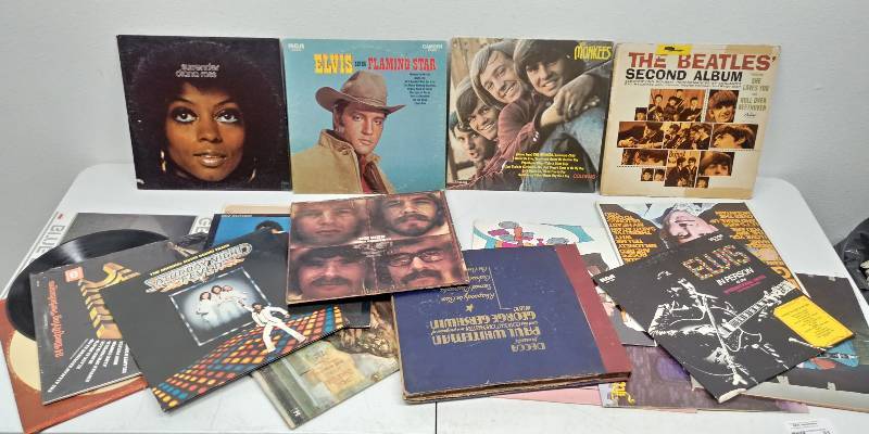 lot 81 image: Vintage & Collectible Vinyl Albums & Covers including The Beatles and more.