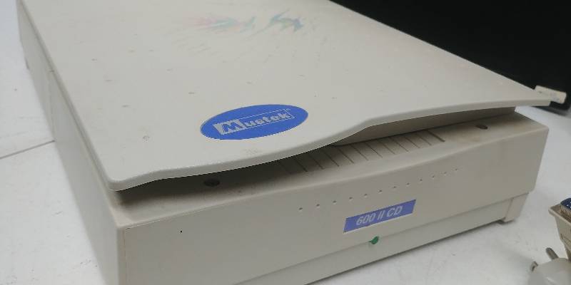 lot 89 image: Assorted PC Flatbed Scanner, Monitor and Speakers