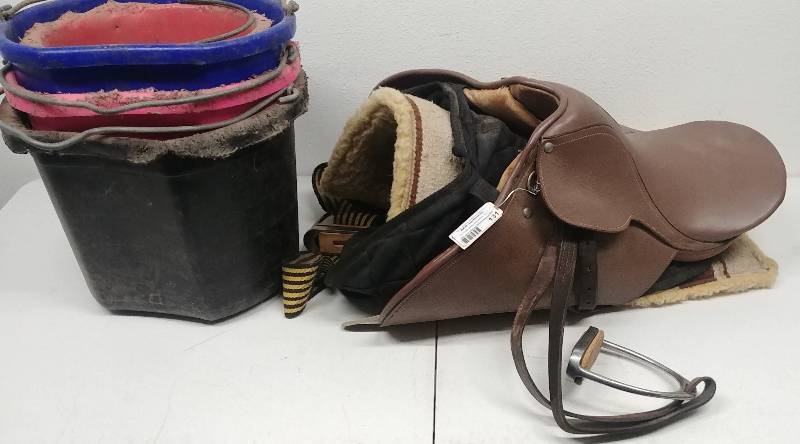 lot 131 image: Saddle & Buckets