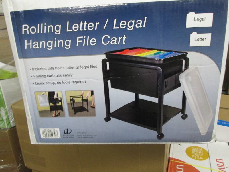 lot 12 image: Rolling LetterLegal Hanging File C...