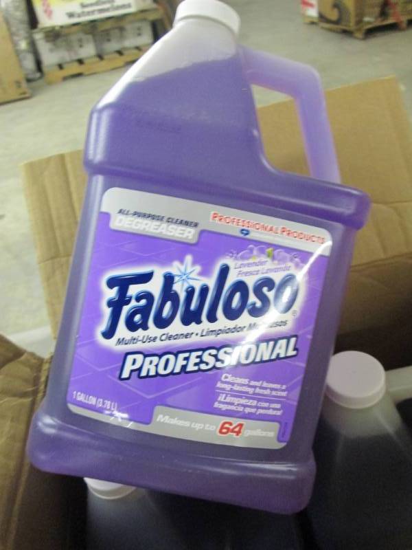 lot 87 image: Case of 4 Gallons Fabuloso Multi-us...