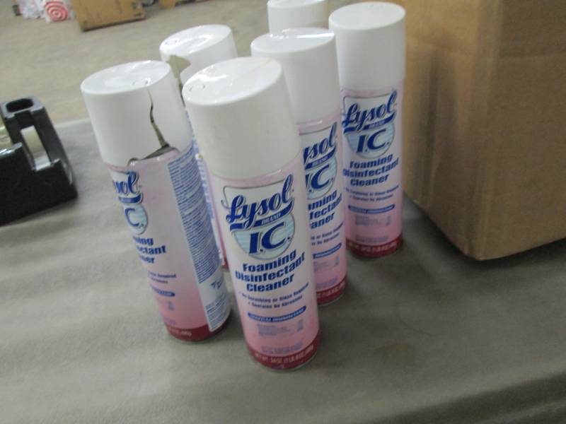 lot 89 image: 6 Cans of Lysol Foaming Disinfectan...