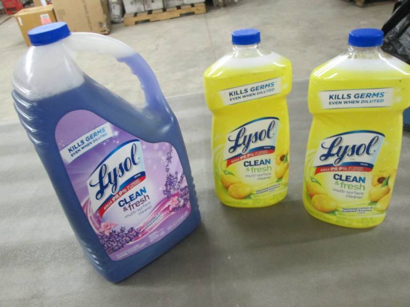 lot 110 image: 2- 40 oz, 1 - 144 fl oz Lysol Multi...