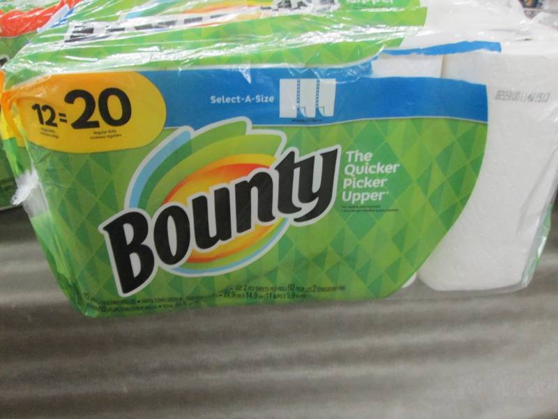 lot 122 image: 12 Mega Rolls Bounty Select a Size...