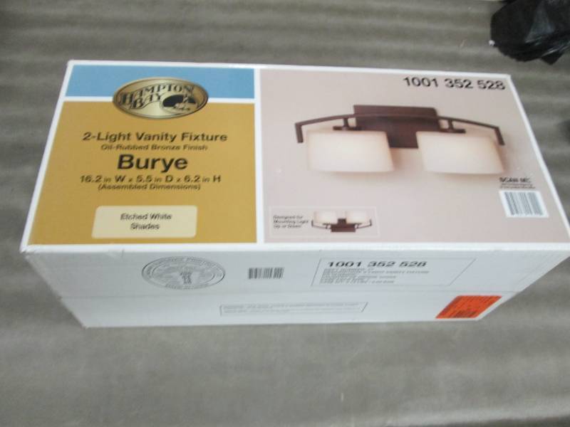 lot 200 image: Hampton Bay Burye 2-Light Oil Rubbe...
