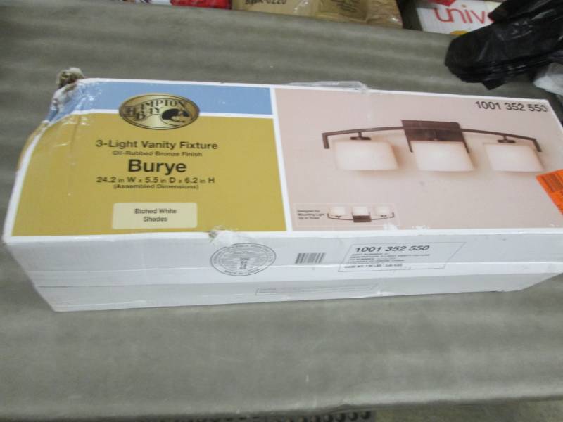 lot 208 image: Hampton Bay Burye 2-Light Oil Rubbe...