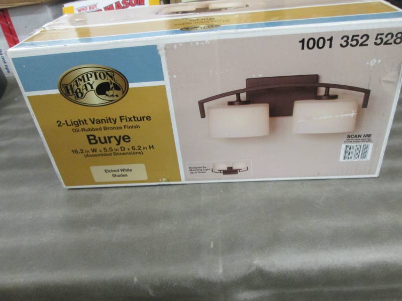 lot 231 image: Hampton Bay Burye 2-Light Oil Rubbe...