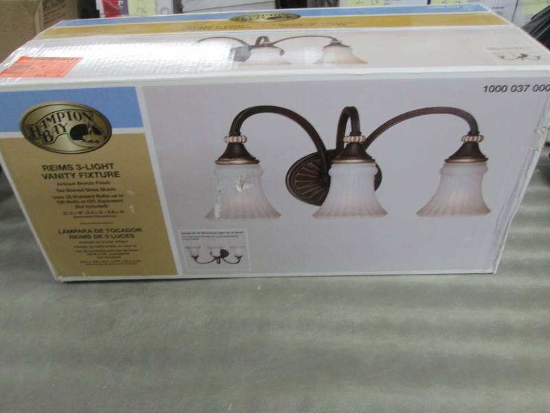lot 241 image: Hampton Bay Reims 3-Light Berre Wal...