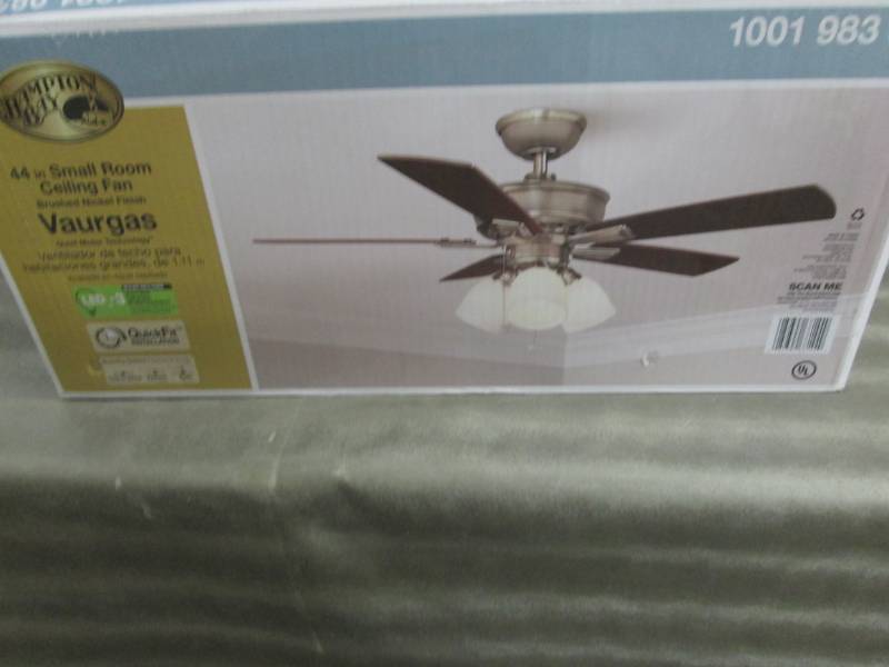 lot 247 image: Hampton Bay Vaurgas 44 in. LED Indo...