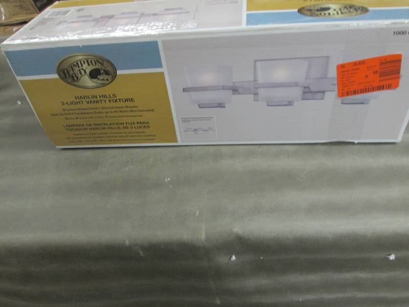 lot 256 image: Hampton Bay Harlin Hills 3-Light Br...