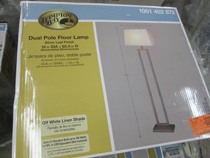 lot 257 image: Hampton Bay 60.50 in. Painted Silve...