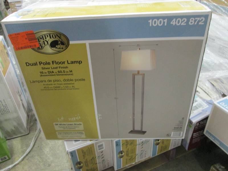 lot 260 image: Hampton Bay 60.50 in. Painted Silve...