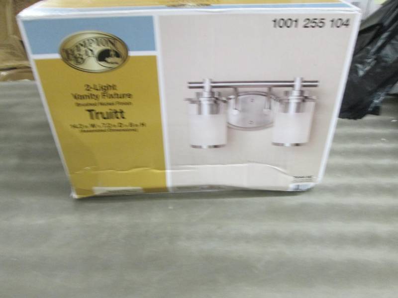 lot 267 image: Hampton Bay 2-Light Brushed Nickel ...