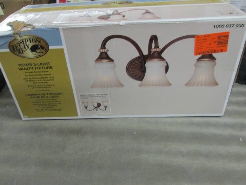 lot 278 image: Hampton Bay Reims 3-Light Berre Wal...