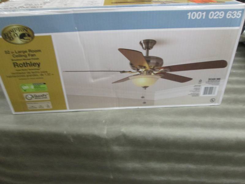 lot 281 image: Hampton Bay Rothley 52 in. LED Brus...