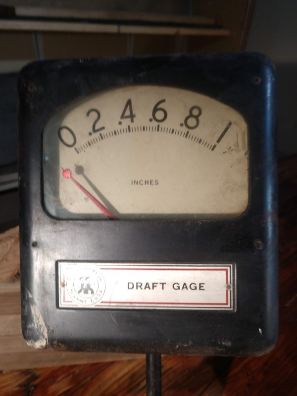 lot 101 image: Perfex Corporation Draft Gage Model 7850-2 Range 0 to 1.0 Inches of Water