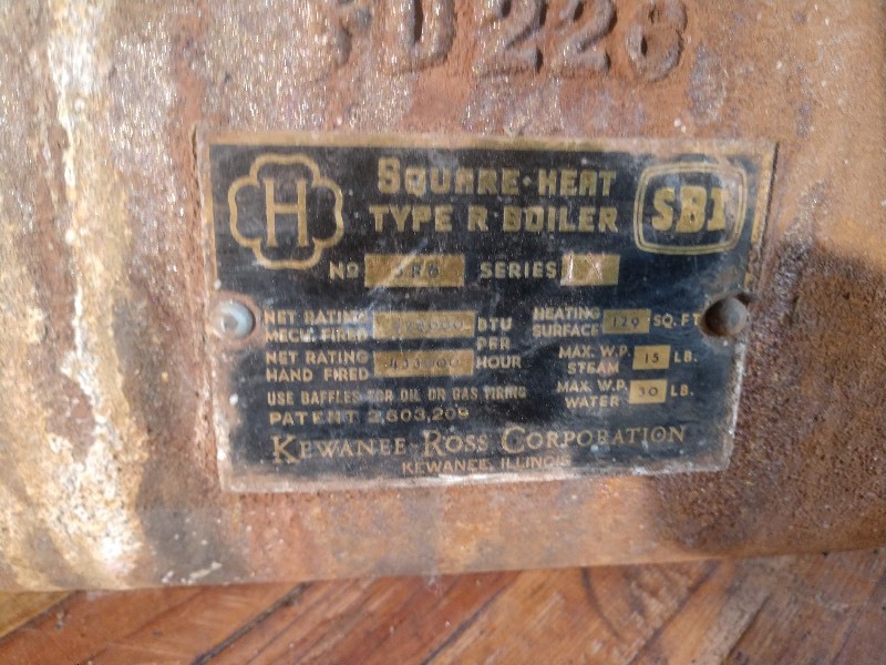 lot 106 image: Square Heat Type R Boiler Door