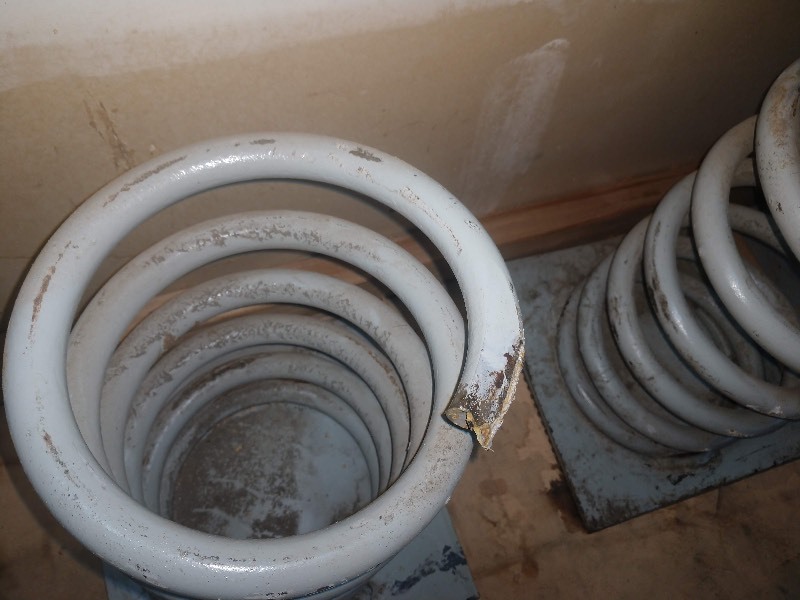 lot 127 image: Vintage Industrial Coil Springs with Base