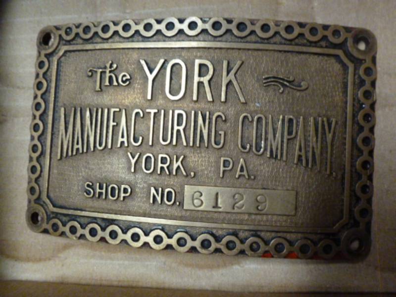 lot 137 image: Vintage Brass Nameplate
