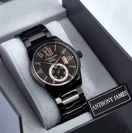 lot 0B image: Anthony James of London Vintage Black Watch