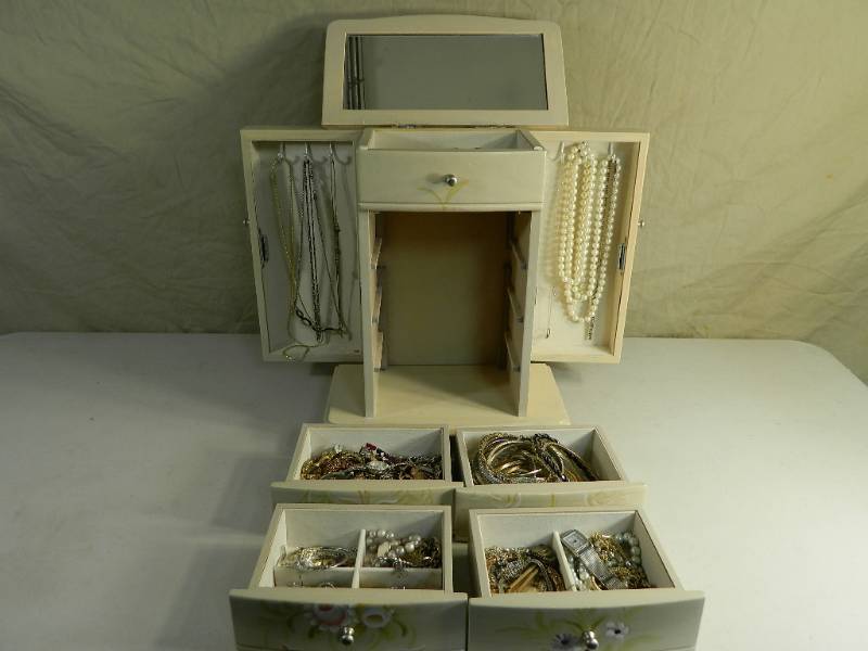 Estate Jewelry Box Full of Jewelry
