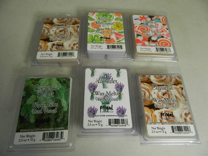 6 New Packages of Primal Elements Wax Melts