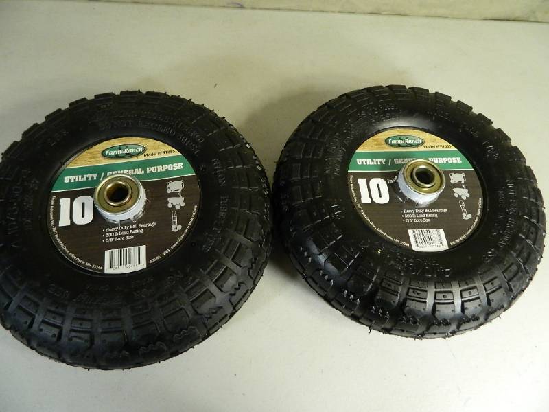New Pair of 10 inch Pneumatic Tires